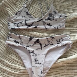 Marble Print Bikini Set
